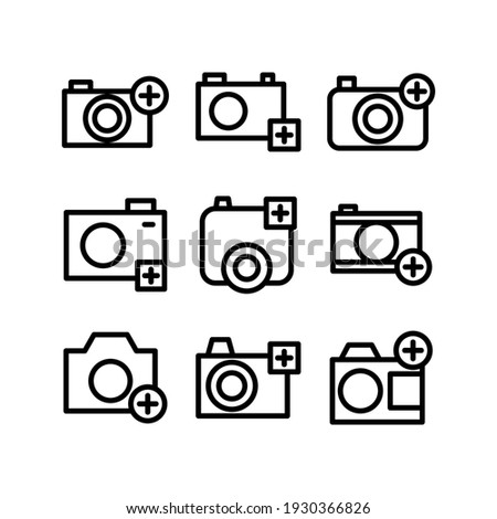 camera add icon or logo isolated sign symbol vector illustration - Collection of high quality black style vector icons
