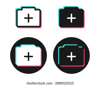 Camera with add sign. New photo icon. Illustration vector