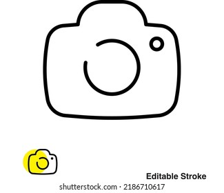 Camera Album Vector Line Icon