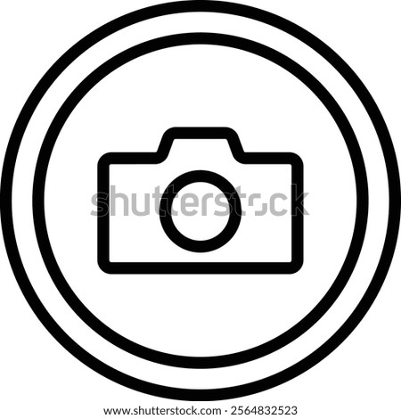 Camera Alt Vector Line Icon Design