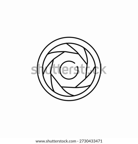 camera aperture icon sign vector
