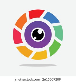 Camera aperture icon.Vector illustration isolated on white background.
