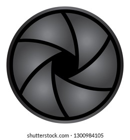 Camera Aperture Photo Vector Icon Illustration