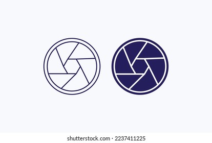 Camera Aperture, photography vector icon