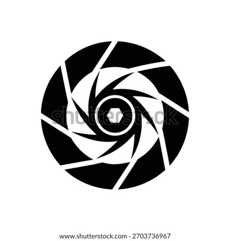 Camera Aperture Shutter Blades Logo Icon Design