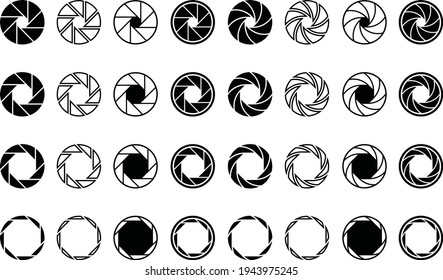 camera aperture vector image, illustration