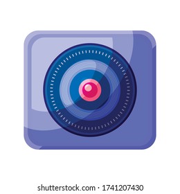 camera app icon on white background vector illustration design