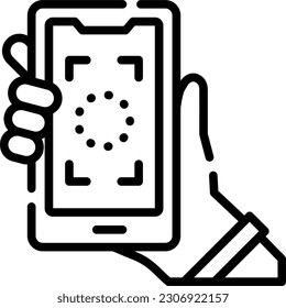 camera ar icon with black color
