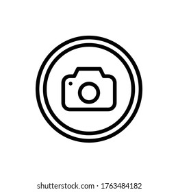 Camera area icon vector logo.