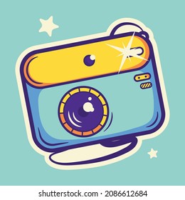 camera art cartoon wallpaper design