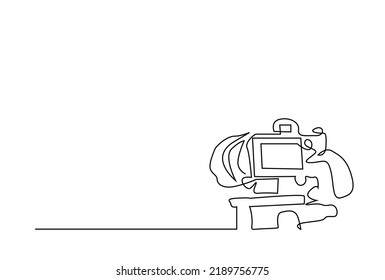 camera attached to a tripod drawing concept