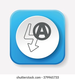 camera auto flash mode icon