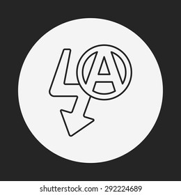 camera auto flash mode line icon