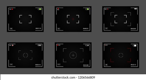  Camera back and focus frames view. Modern focusing screen.