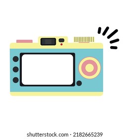 camera back side view flat vector