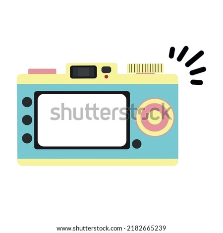 camera back side view flat vector