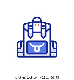 camera bag or backpack icon illustration