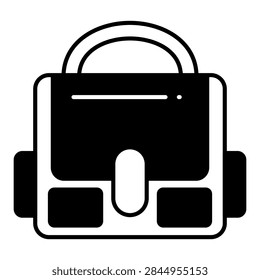 Camera Bag Dualtone Icon Vector