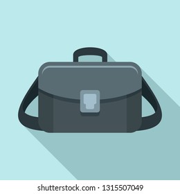Camera bag icon. Flat illustration of camera bag vector icon for web design