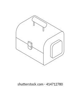 Camera bag icon, isometric 3d style