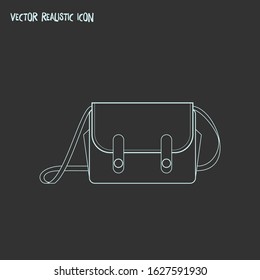 Camera bag icon line element. Vector illustration of camera bag icon line isolated on clean background for your web mobile app logo design.