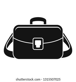 Camera bag icon. Simple illustration of camera bag vector icon for web design isolated on white background