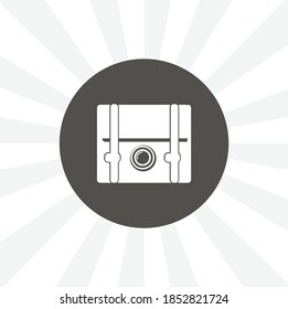 camera bag isolated solid vector icon