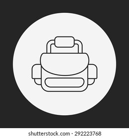 camera bag line icon