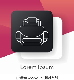 camera bag line icon