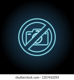 Prohibición de cámara, icono de prohibición. Línea delgada simple, contorno vector de prohibición, prohibición, iconos prohibidos para UI y UX, sitio web o aplicación móvil