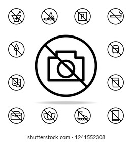 camera ban icon. Ban icons universal set for web and mobile