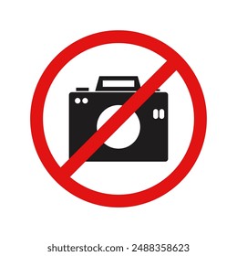 Camera ban icon illustrated on background