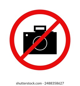 Icono de prohibición de cámara ilustrado en el fondo