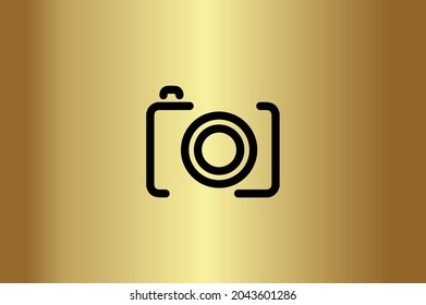 Camera  Basic and elegant minimal artistic design , initial based Icon logo-vector