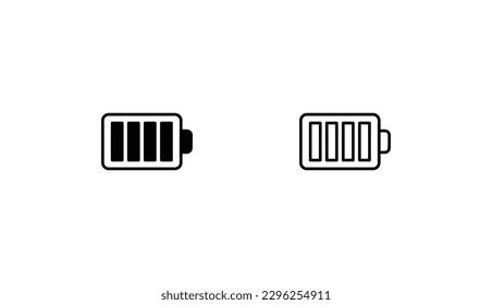 camera battery icon design with white background stock illustration