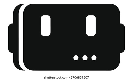 Icono de la batería de la cámara, fuente de alimentación esencial para la ilustración digital de la Fotografía y del equipo de la videografía.
