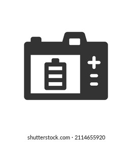 Camera Battery Icon Sign Symbol