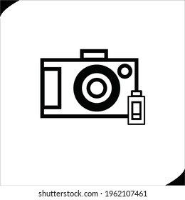 Camera Battery Icon Vector Illustration