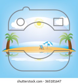 camera beach ocean