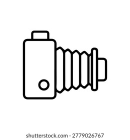 Camera with bellows line icon
vector line icon isolated on white background