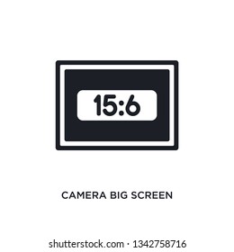 camera big screen size isolated icon. simple element illustration from electronic stuff fill concept icons. 
