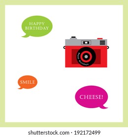 camera birthday greeting card