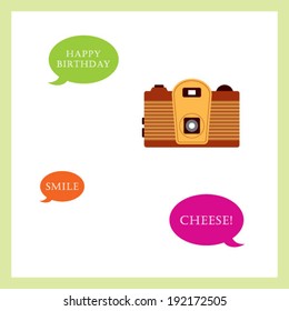 camera birthday greeting card