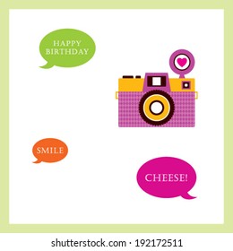 camera birthday greeting card