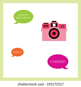 camera birthday greeting card