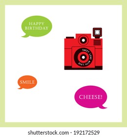 camera birthday greeting card