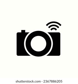 Kamera-Schwarz-Symbol, einzeln auf hellem Hintergrund, ideal für Website, Blog, Logo, Grafikdesign, soziale Medien, Benutzeroberfläche, mobile App