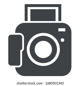 camera black icon on white background