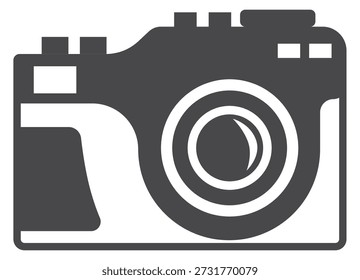Ícone preto da câmera. Ferramenta de fotografia. Sinal de captura