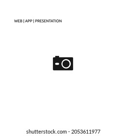 camera black icon for web, app, and presentation 
